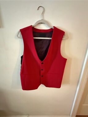 ASOS Red Men's Tailored Waistcoat Vest